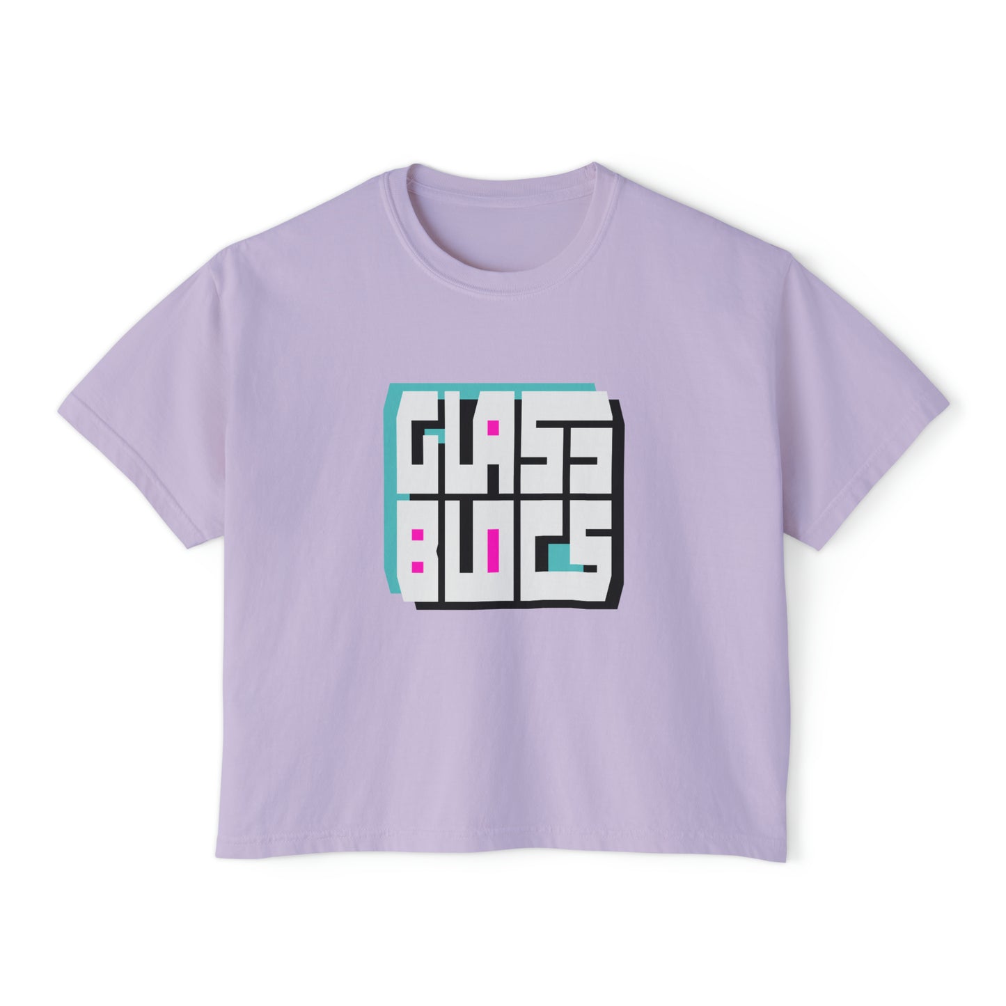 Color Block Logo Women's Retro Boxy T-Shirt