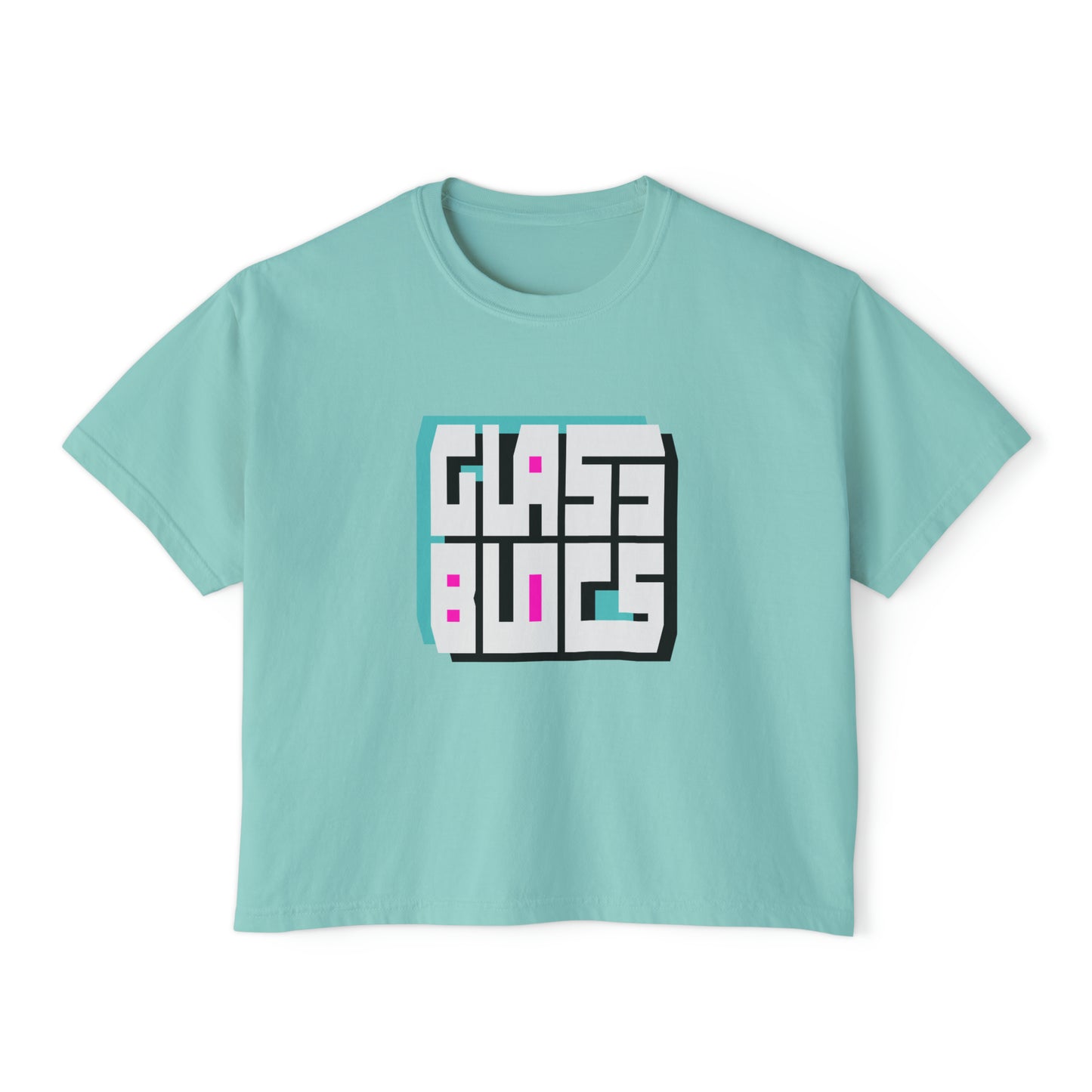 Color Block Logo Women's Retro Boxy T-Shirt