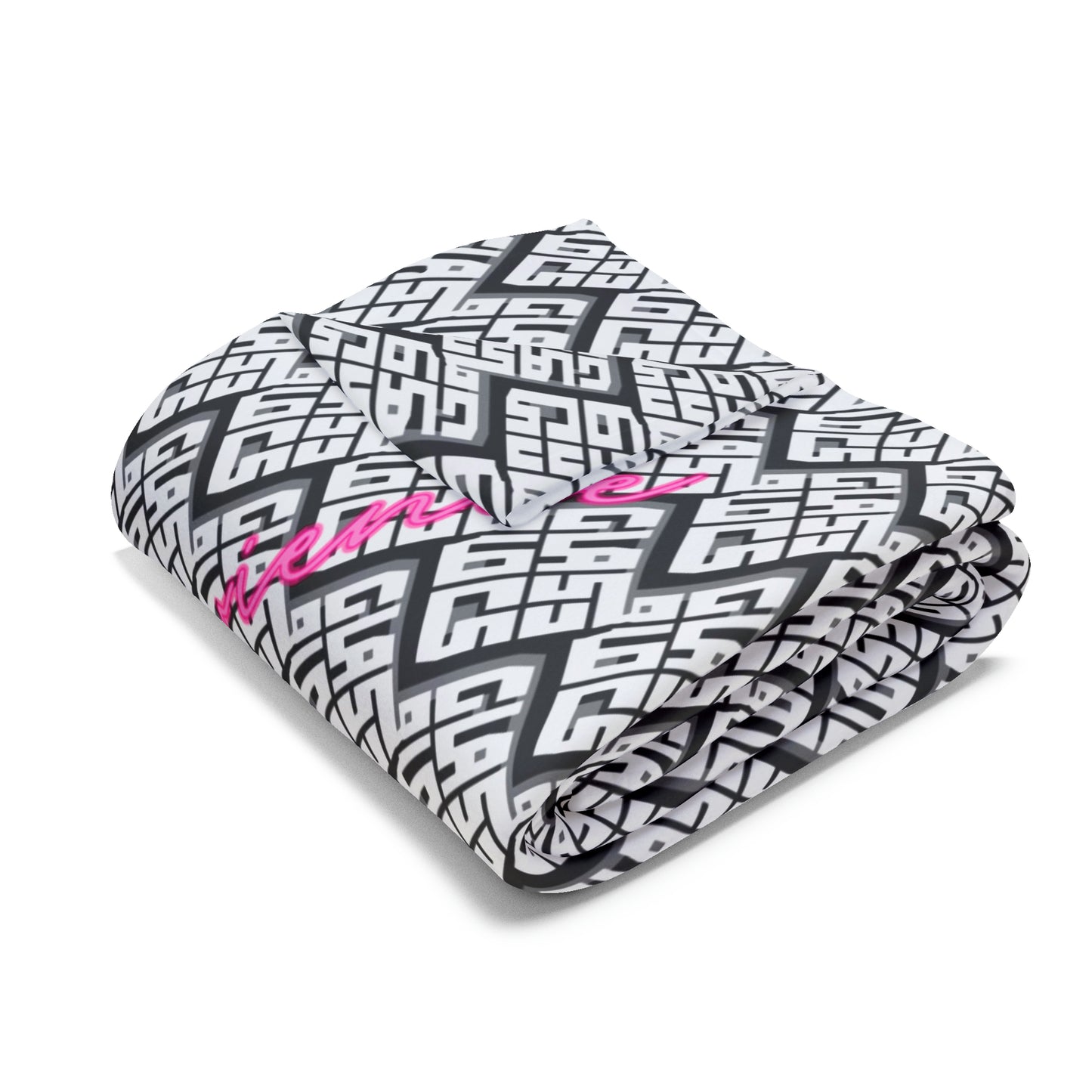 B+W Block Logo New Wave Arctic Fleece Blanket
