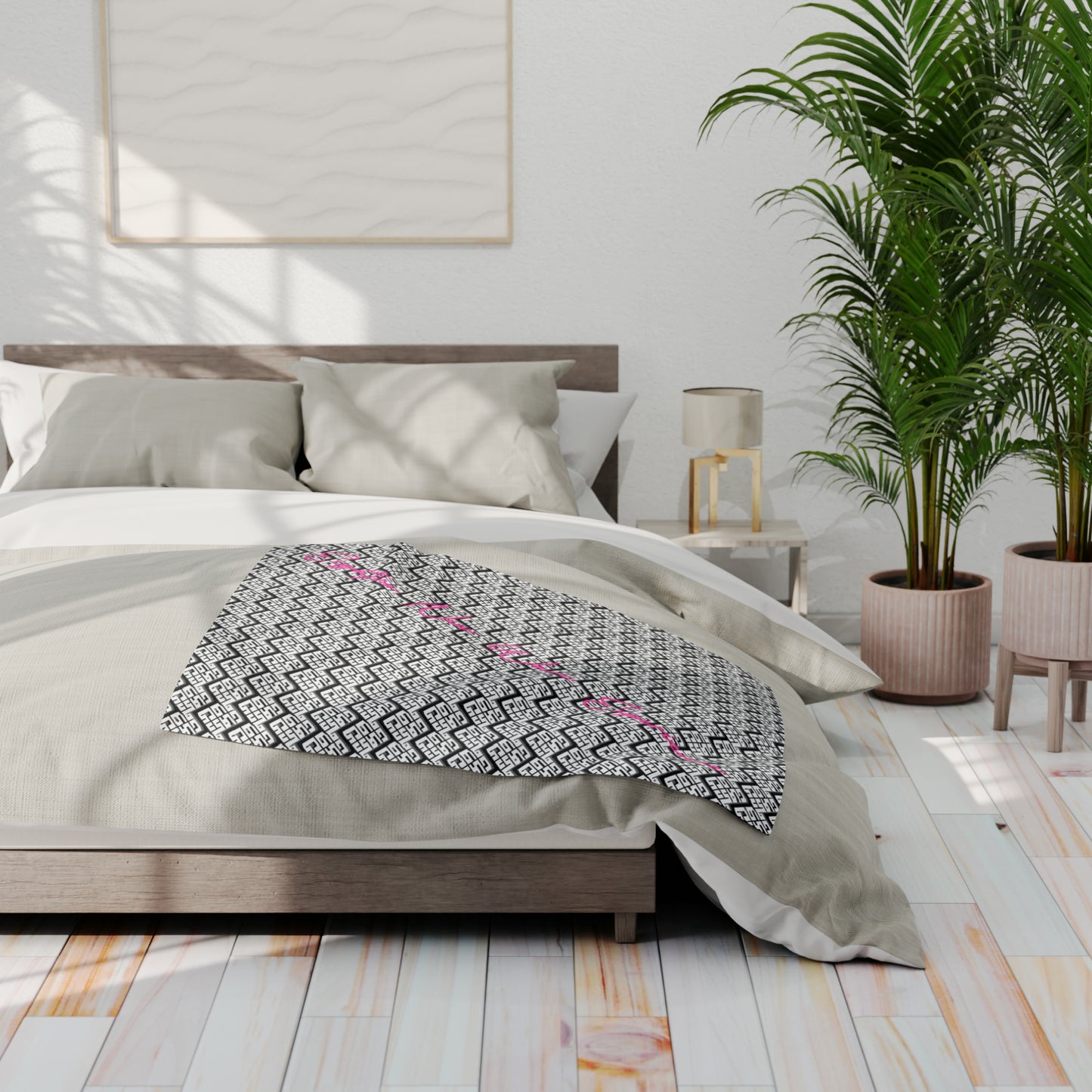 B+W Block Logo New Wave Arctic Fleece Blanket
