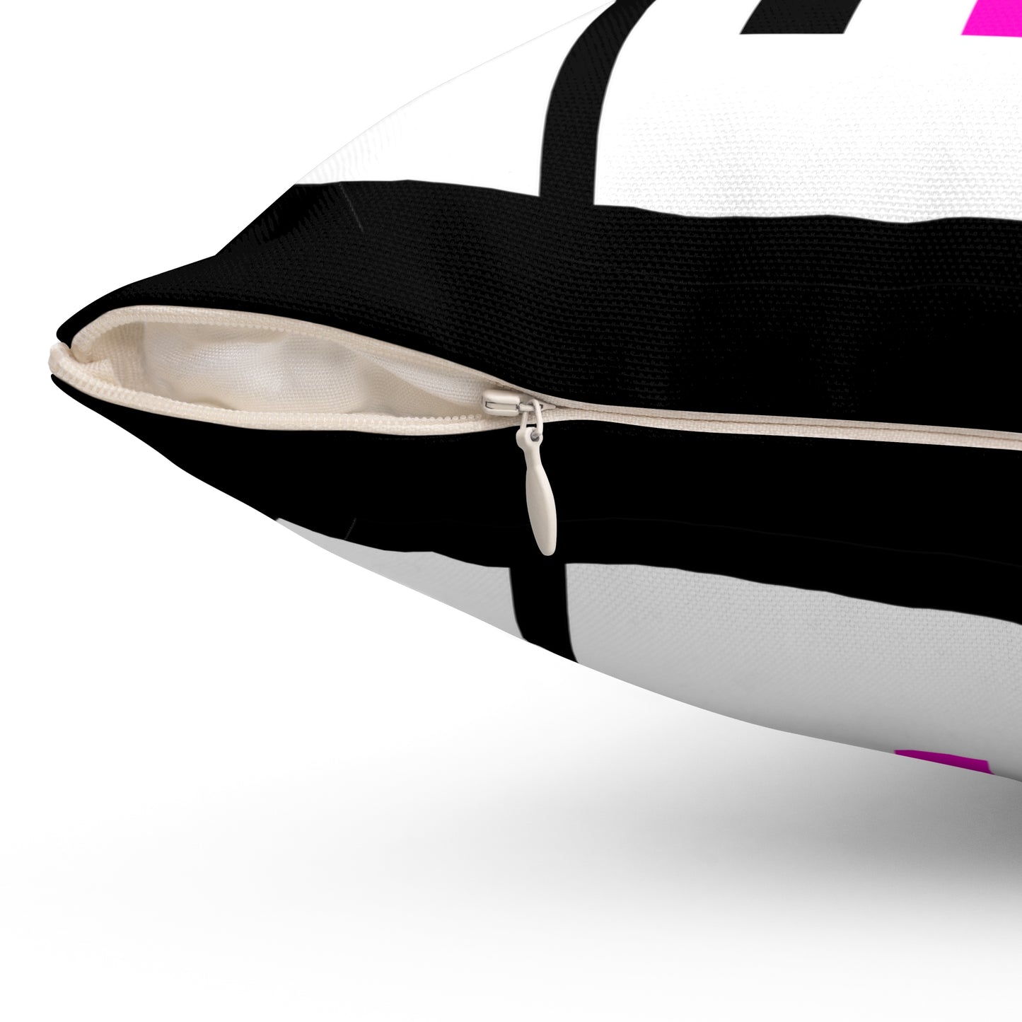Color Block Logo Square Pillow