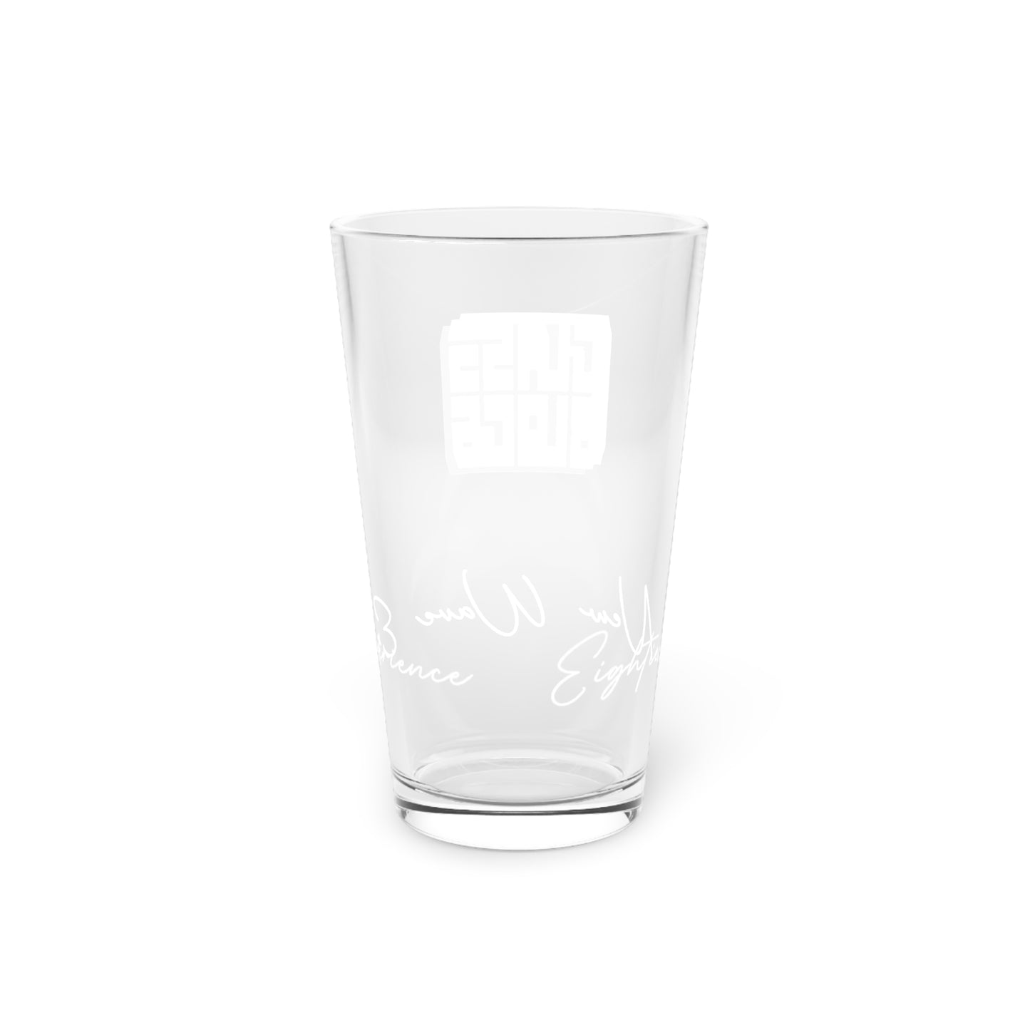 B+W Block Logo Pint Glass