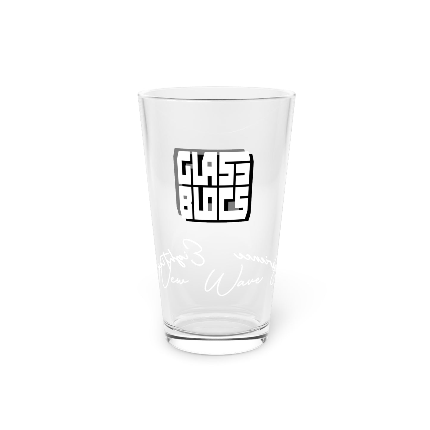 B+W Block Logo Pint Glass