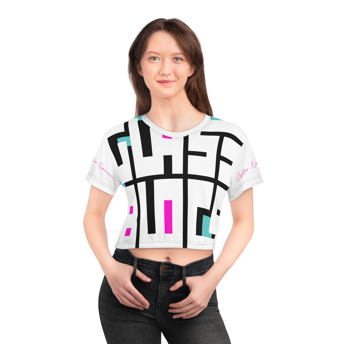 Big Color Block Logo Crop Tee