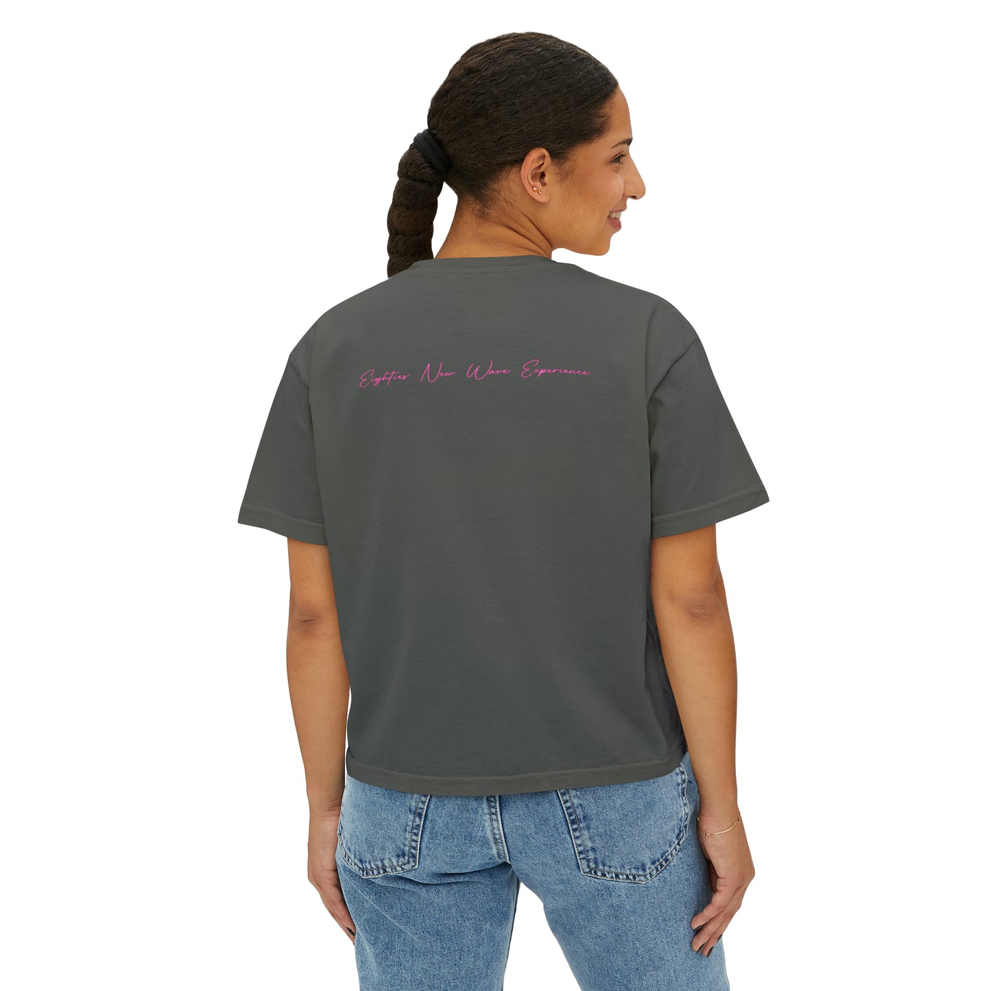 Color Block Logo Women's Retro Boxy T-Shirt