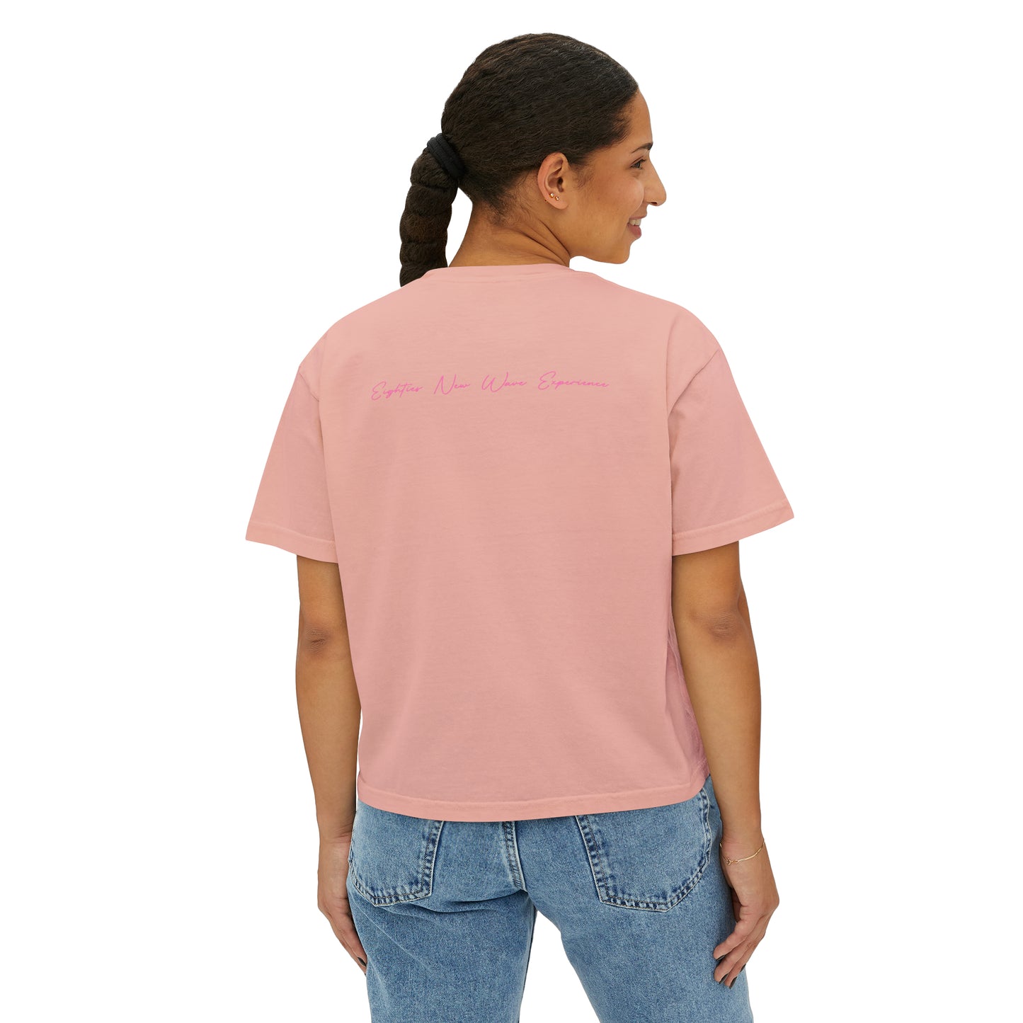 Color Block Logo Women's Retro Boxy T-Shirt