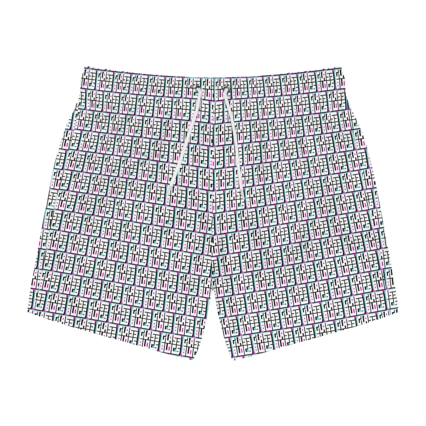 Color Block Logo Swim Trunks