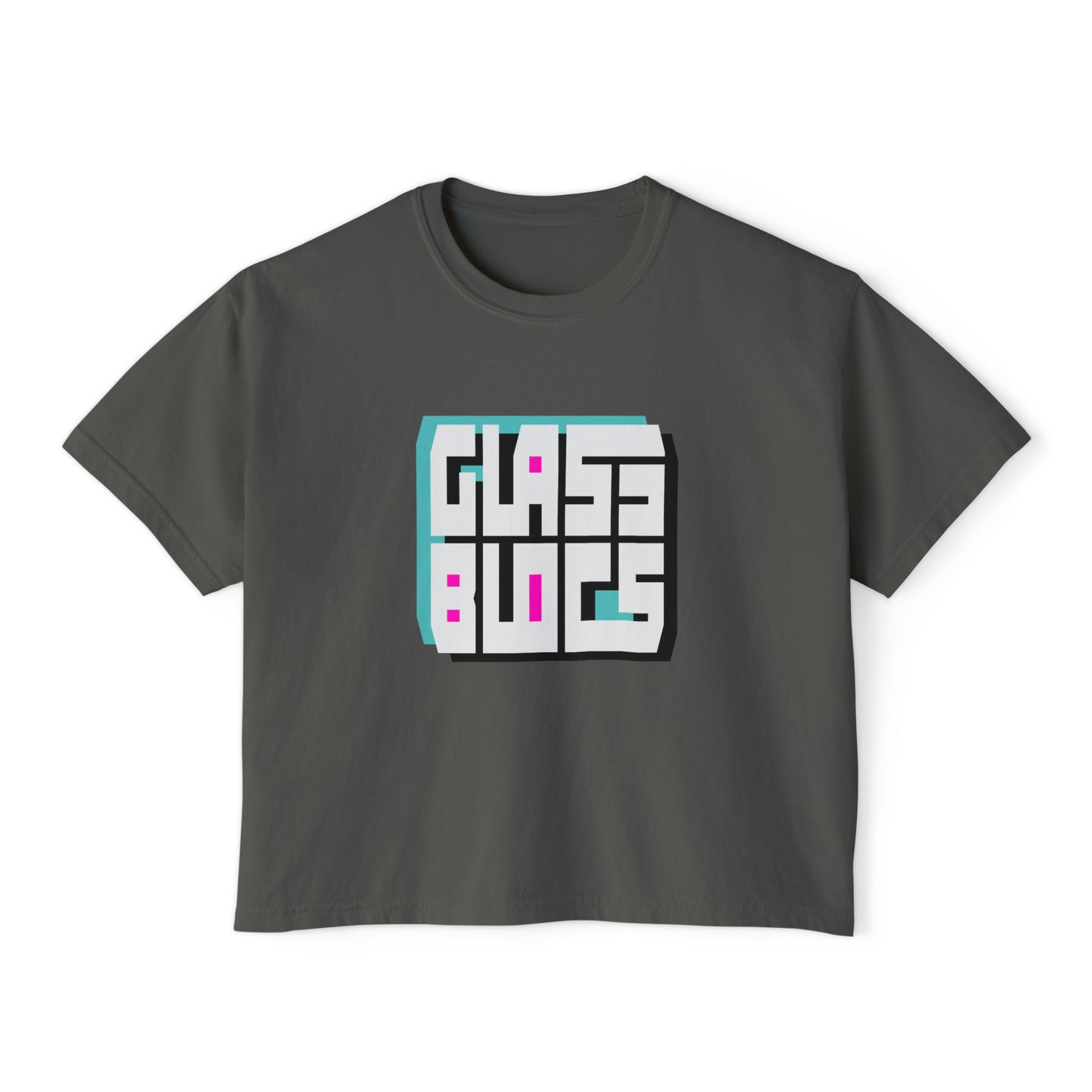 Color Block Logo Women's Retro Boxy T-Shirt