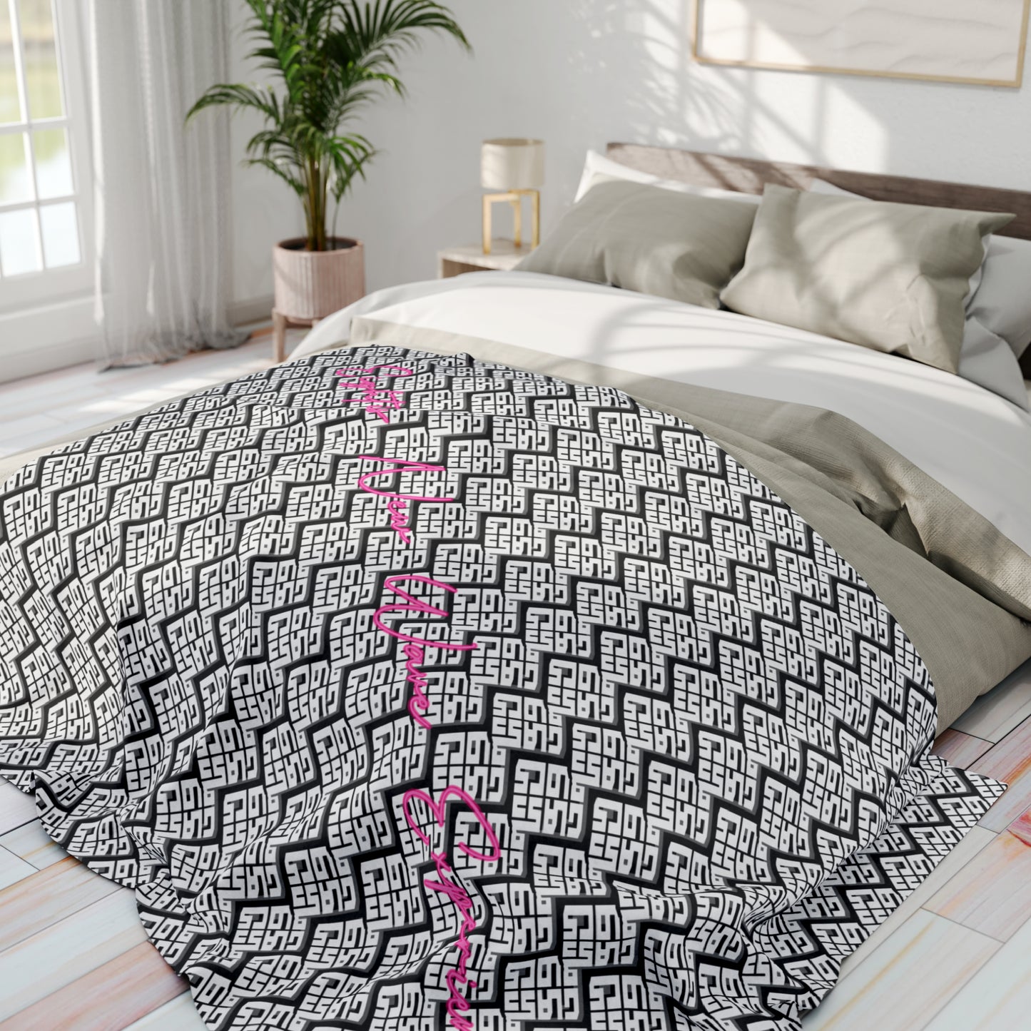 B+W Block Logo New Wave Arctic Fleece Blanket