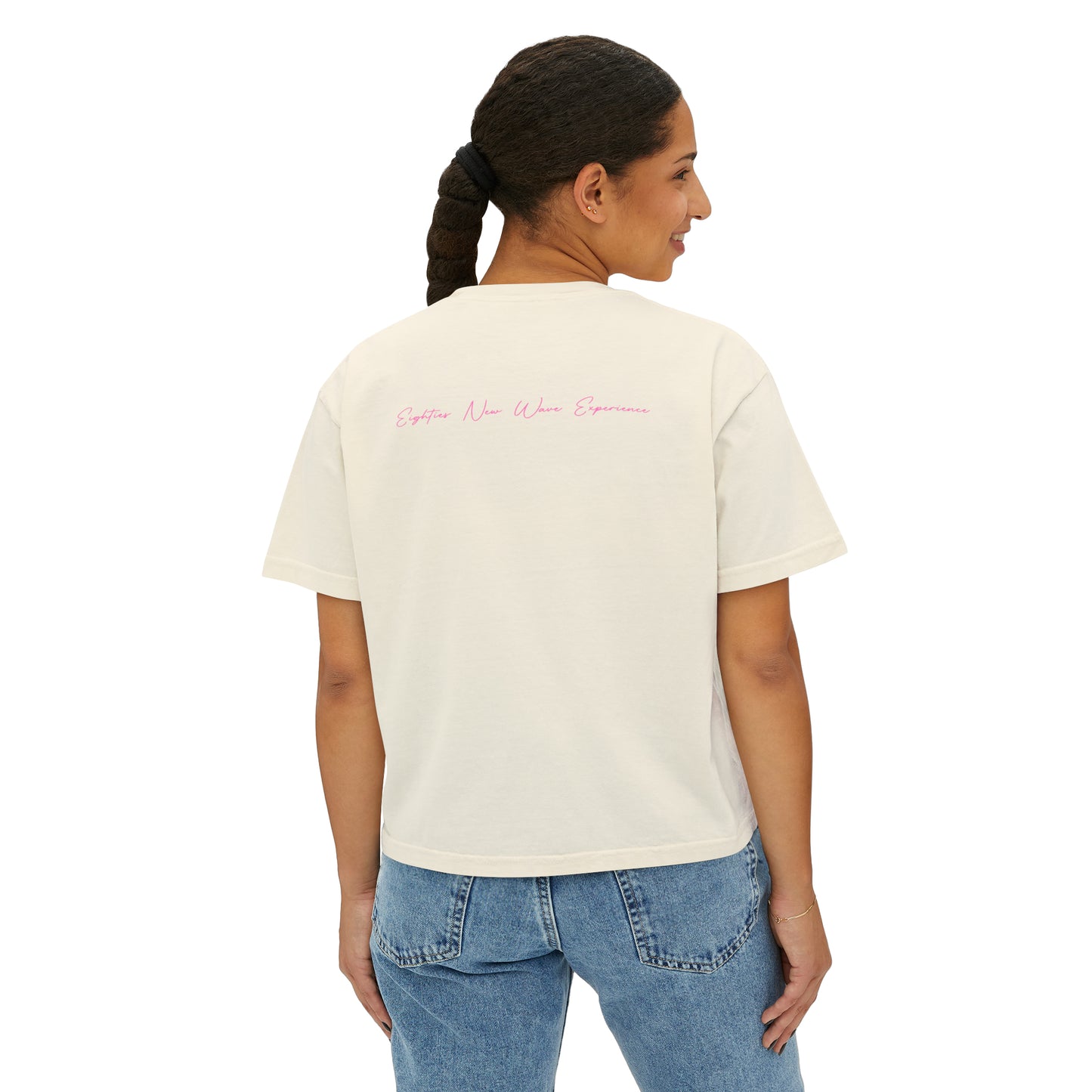 Color Block Logo Women's Retro Boxy T-Shirt