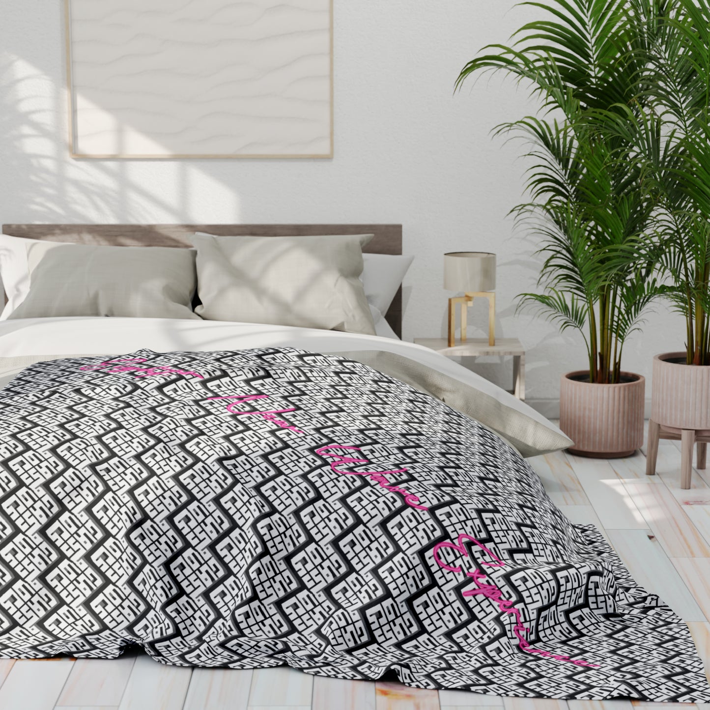B+W Block Logo New Wave Arctic Fleece Blanket