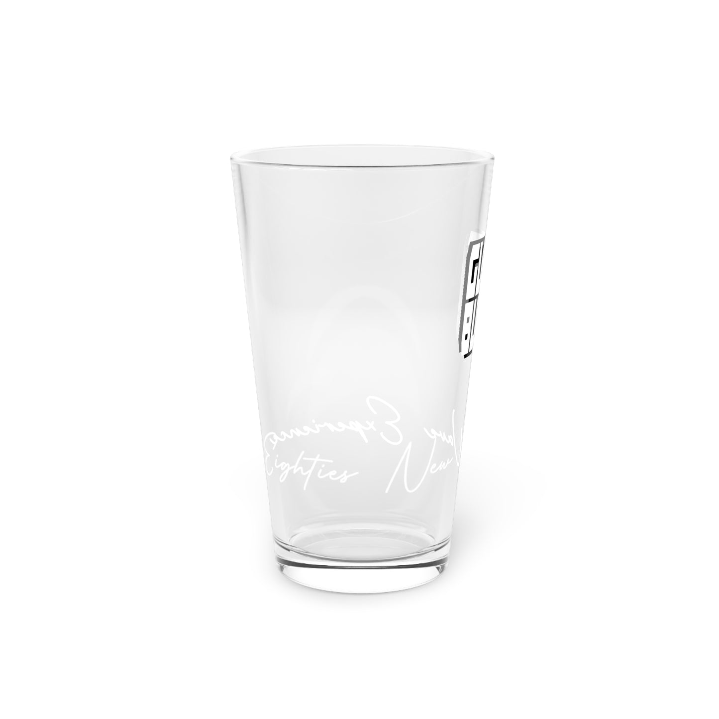 B+W Block Logo Pint Glass