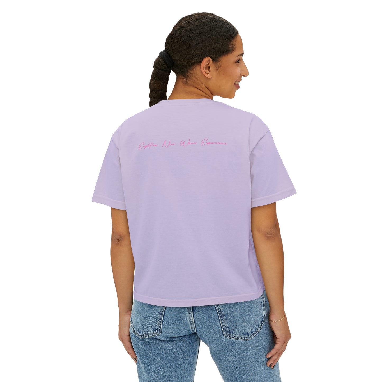Color Block Logo Women's Retro Boxy T-Shirt