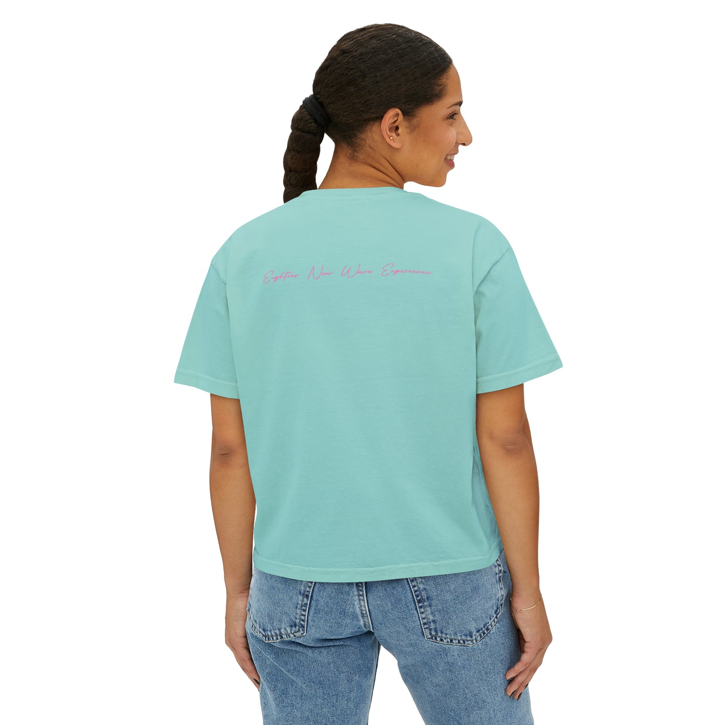 Color Block Logo Women's Retro Boxy T-Shirt