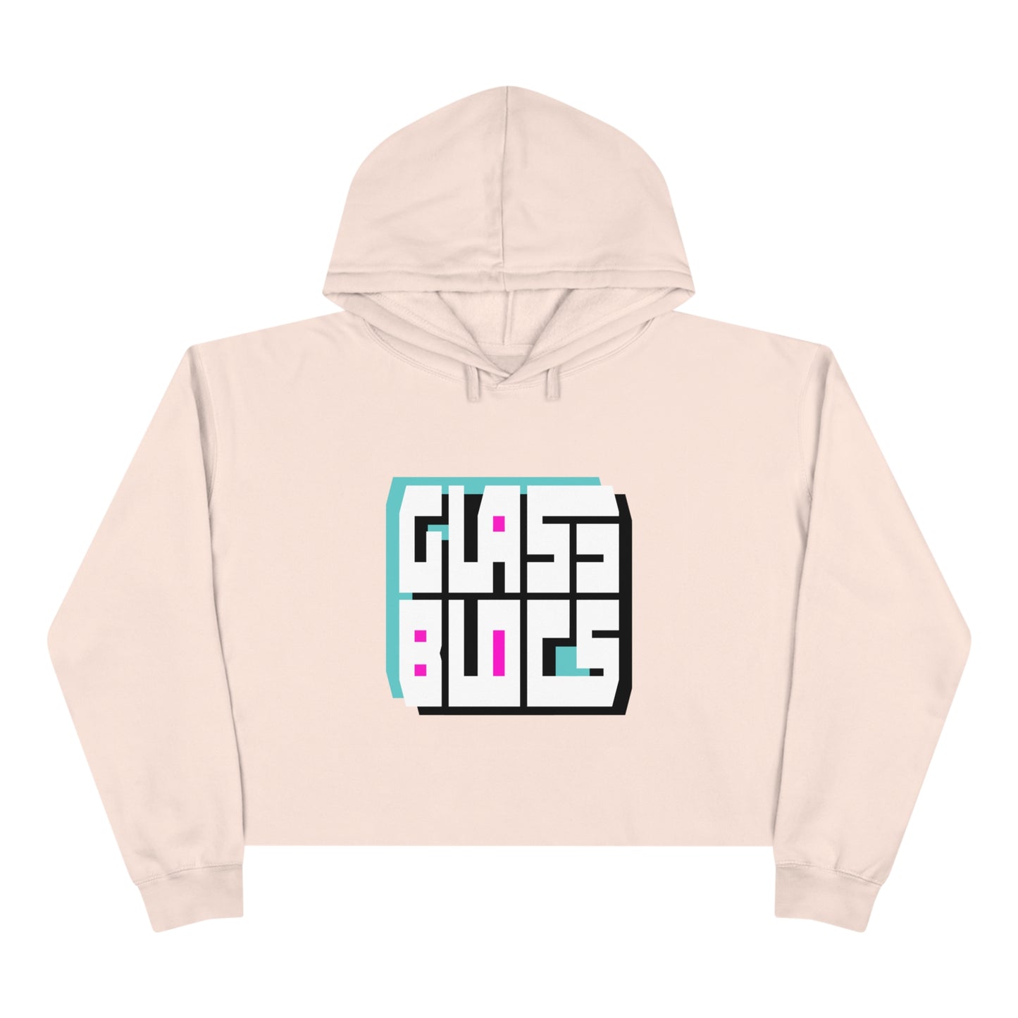 Color Block Logo Crop Hoodie