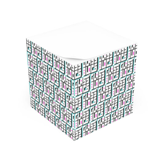 Color Block Logo Note Cube