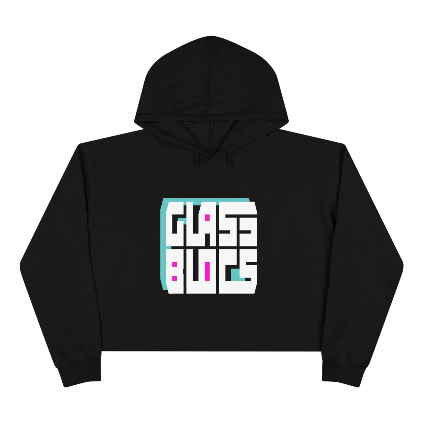 Color Block Logo Crop Hoodie